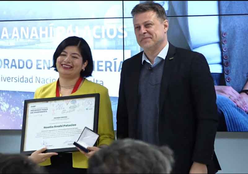 Imagen de Investigadora de la UNJU recibió el premio a la Mejor Tesis Doctoral de Ingeniería del país